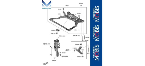 mobis peredniy podramnik s rychagami hyundai elantra 2020-23